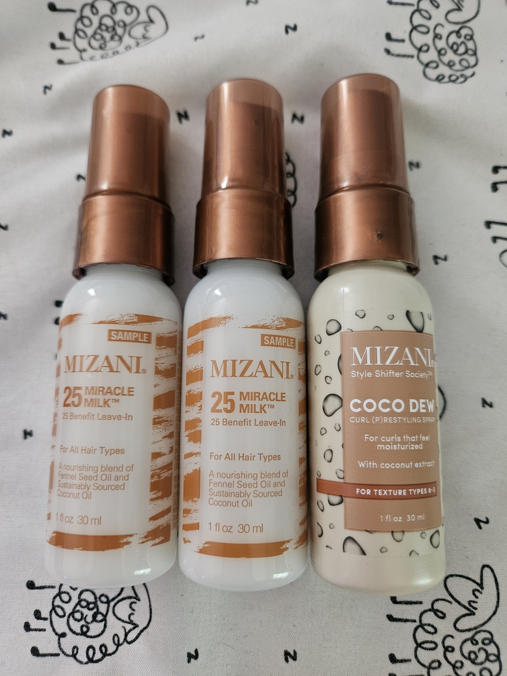 3 Mizani 25 Miracle Milk & Coco Dew Travel Hair Set -